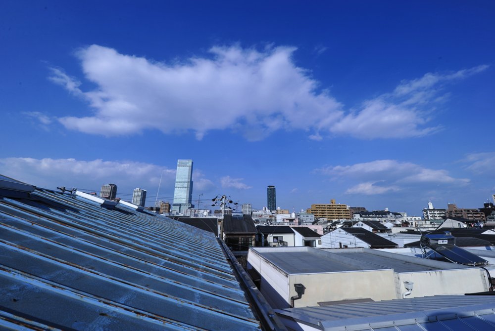 You can see Abeno Harukas from the rooftop